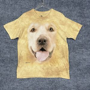 The Mountain Shirt Mens Large Yellow Big Face Golden Retriever Graphic Tee 82924